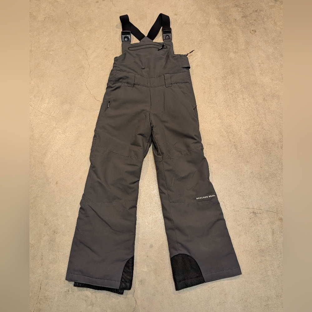 Boulder Gear Youth M Snow Pants Gray Overalls I'm Bigger Now